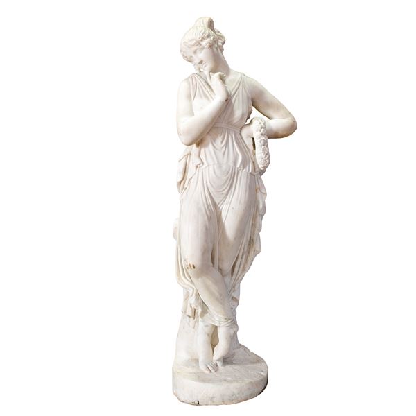 Statuary white marble sculpture