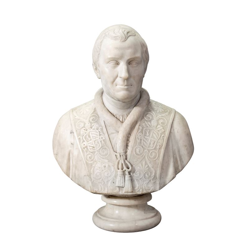 Busto Ritratto in Marmo Bianco