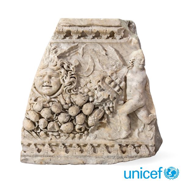 White marble fragment