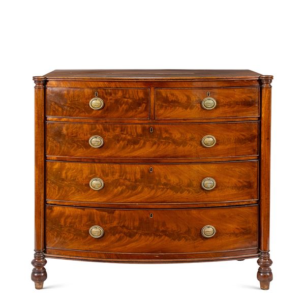 Mahogany feather commode  (England, 19th century)  - Auction Old Master and 19th century Paintings Furniture and Sculptures - Colasanti Casa d'Aste