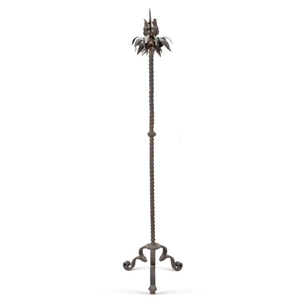 Electrified wrought iron torch holder