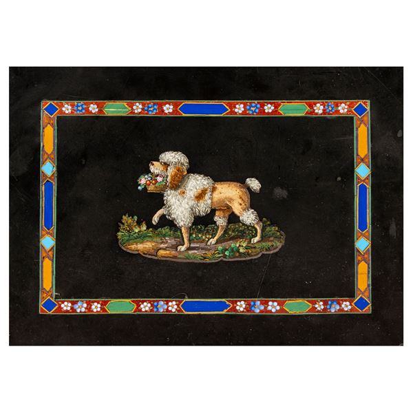 Micromosaic plaque  (Rome, 19th century,)  - Auction Old Master and 19th century Paintings Furniture and Sculptures - Colasanti Casa d'Aste