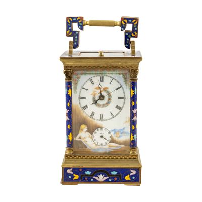 Orologio Capuccina con Sveglia in Ottone e Smalto
