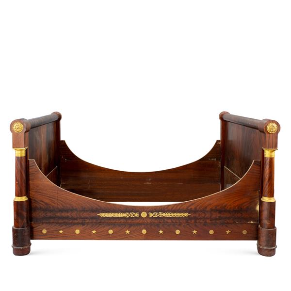 Impero style bed  (France, 19th century)  - Auction Old Master and 19th century Paintings Furniture and Sculptures - Colasanti Casa d'Aste