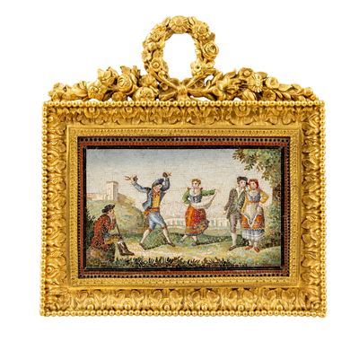 Placca in Micromosaico su Cassina di Rame