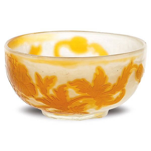 Double layer glass bowl, Gallè manufacture