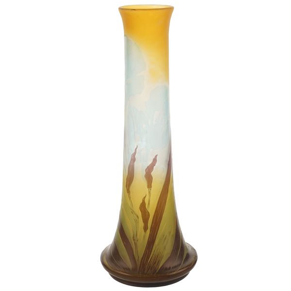 Double layer glass vase, Gallè manufacture