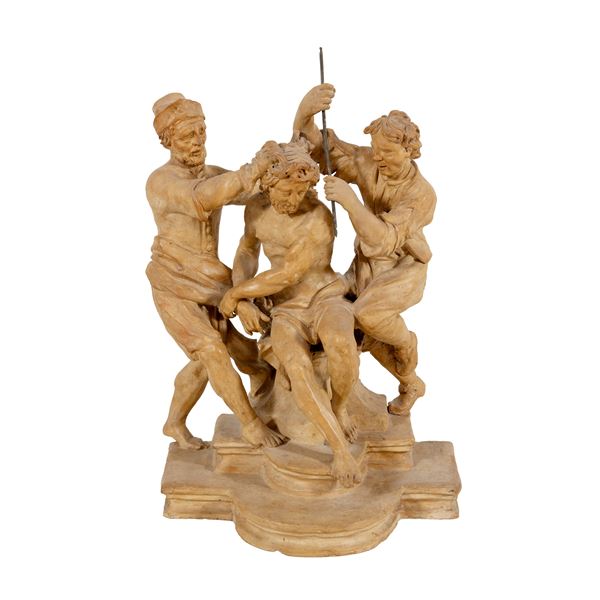 Terracotta group  (Rome, 18th century)  - Auction Old Master and 19th century Paintings Furniture and Sculptures - Colasanti Casa d'Aste