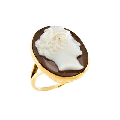 Anello in Oro Giallo 18kt con Cammeo