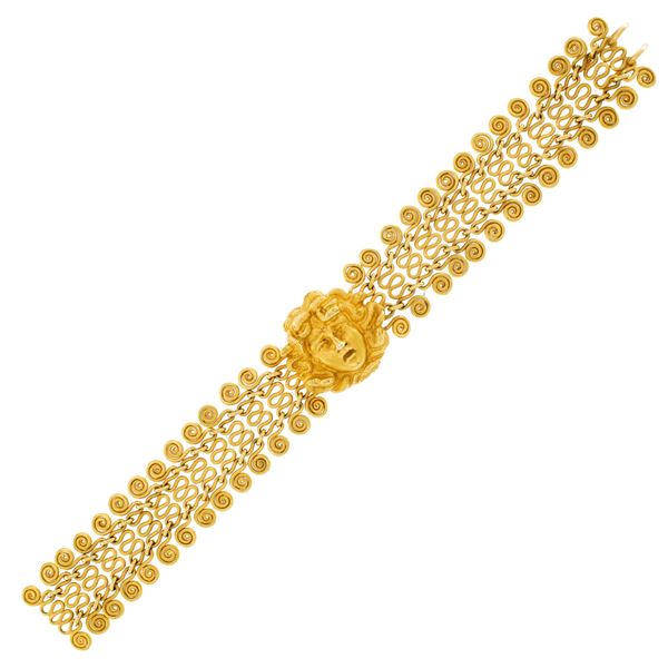 18kt yellow gold link bracelet