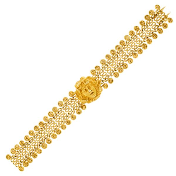 Bracciale a maglia in oro giallo 18kt