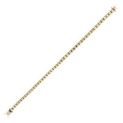 Bracciale Tennis in Oro Giallo 14kt e Diamanti