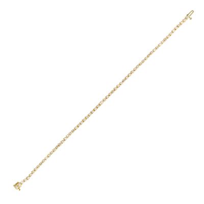 Bracciale Tennis in Oro Giallo 14kt e Diamanti
