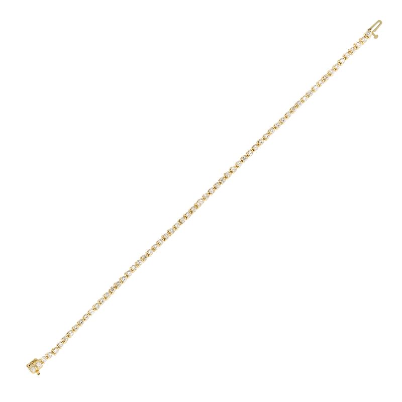 Bracciale Tennis in Oro Giallo 14kt e Diamanti
