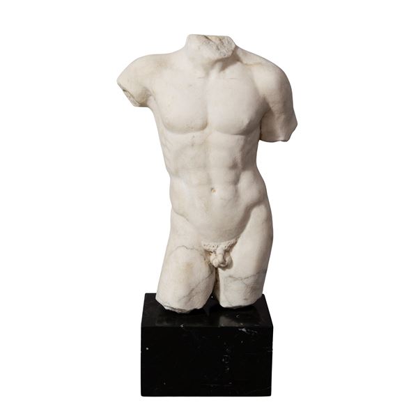 Scultura in marmo bianco  (Italia, XIX-XX Sec.)  - Asta Dipinti Antichi e del XIX Secolo Arredi e Sculture - Colasanti Casa d'Aste