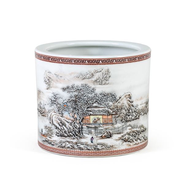 Porcelain cachepot  (China, 20th century)  - Auction Old Master and 19th century Paintings Furniture and Sculptures - Colasanti Casa d'Aste