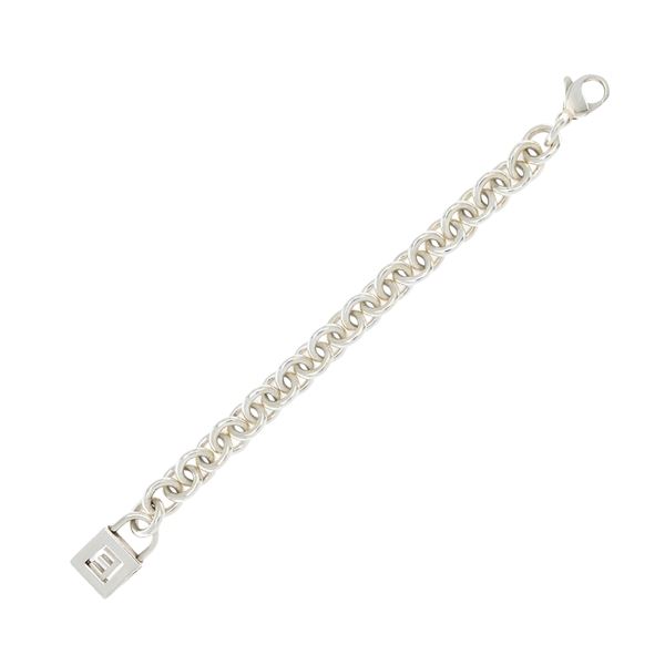 Tiffany & Co. padlock bracelet with initial in 925 silver