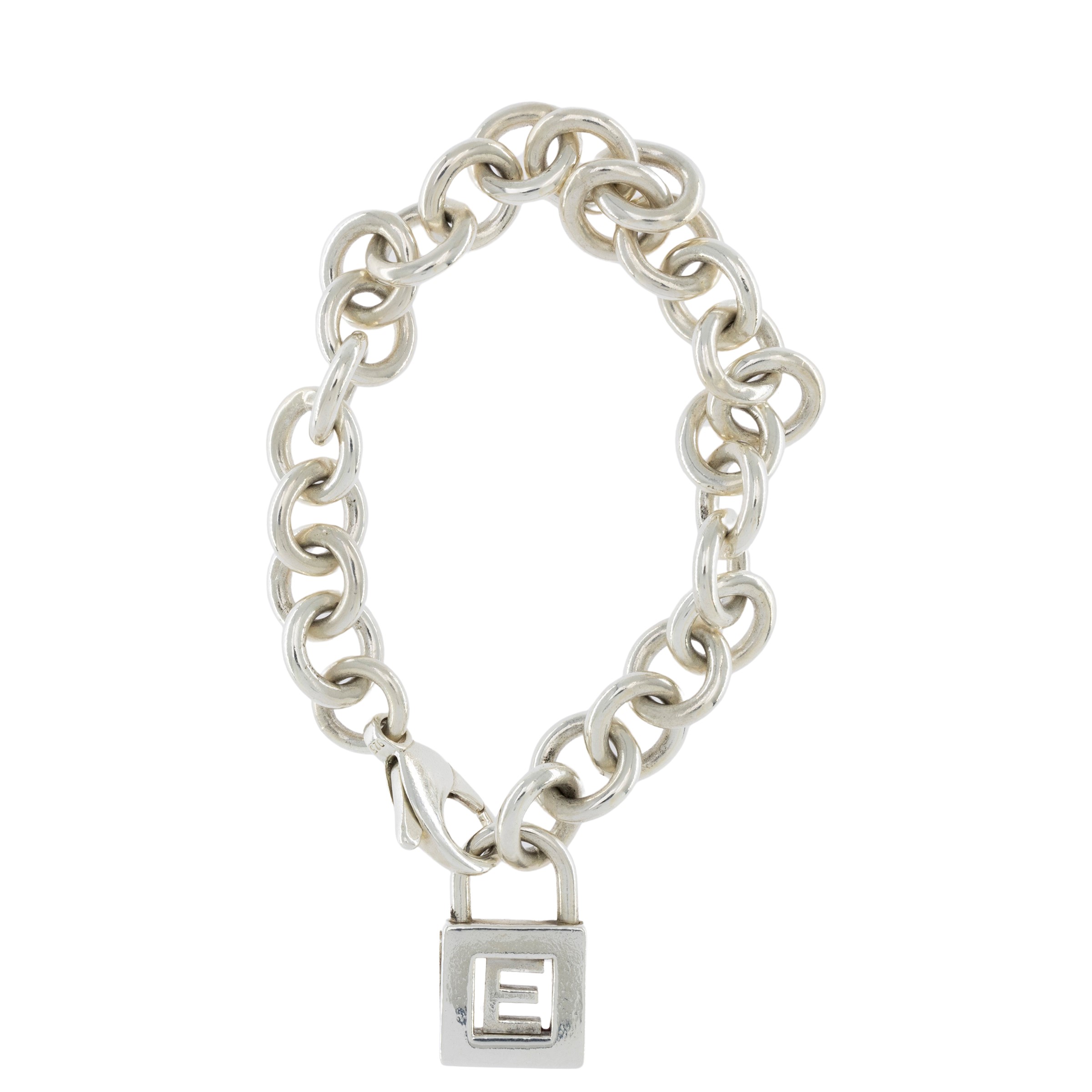 Tiffany & Co. bracciale lucchetto con iniziale in argento 925