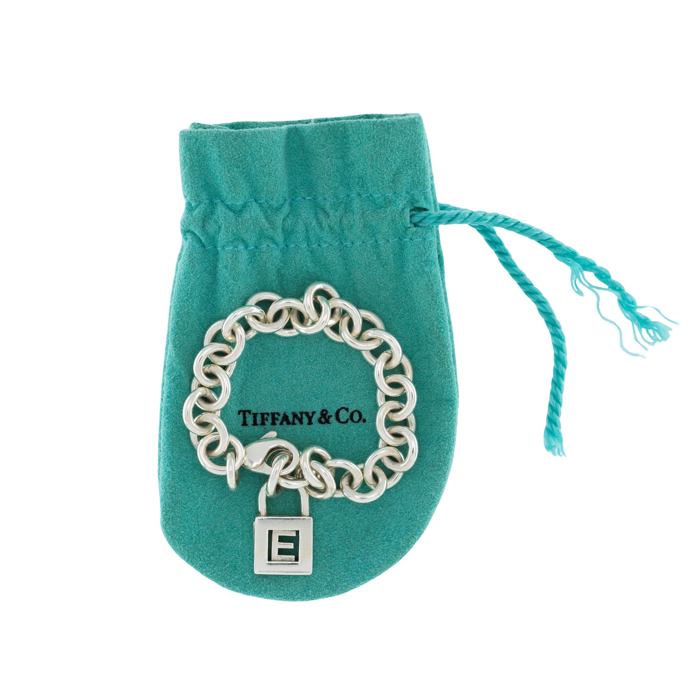 Tiffany & Co. bracciale lucchetto con iniziale in argento 925