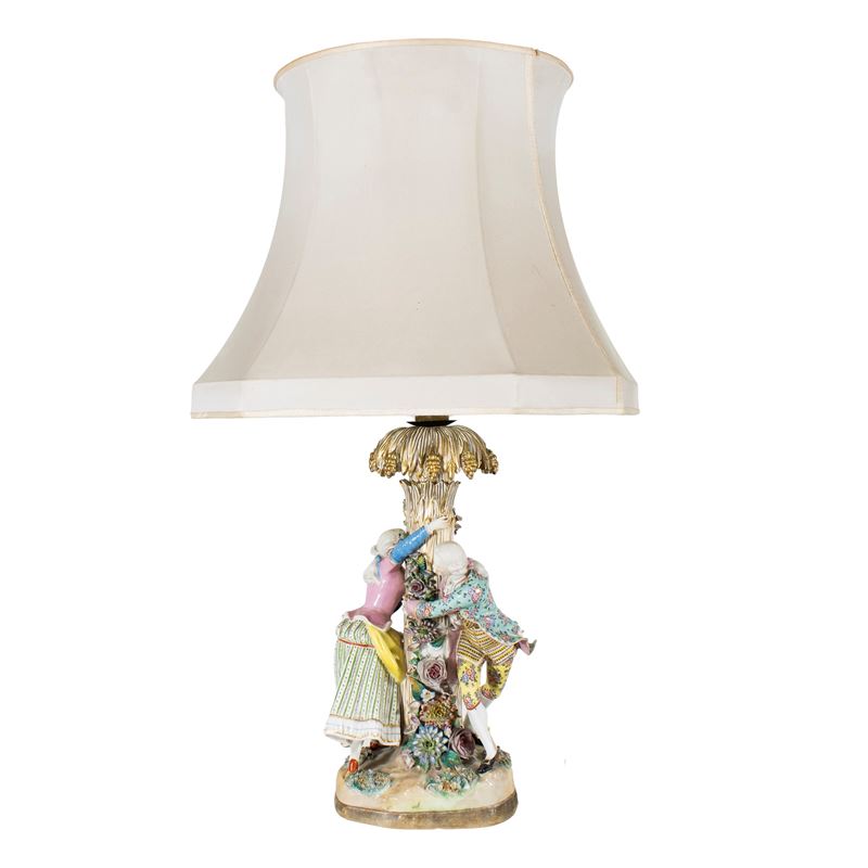 Lampada in Porcellana Policroma