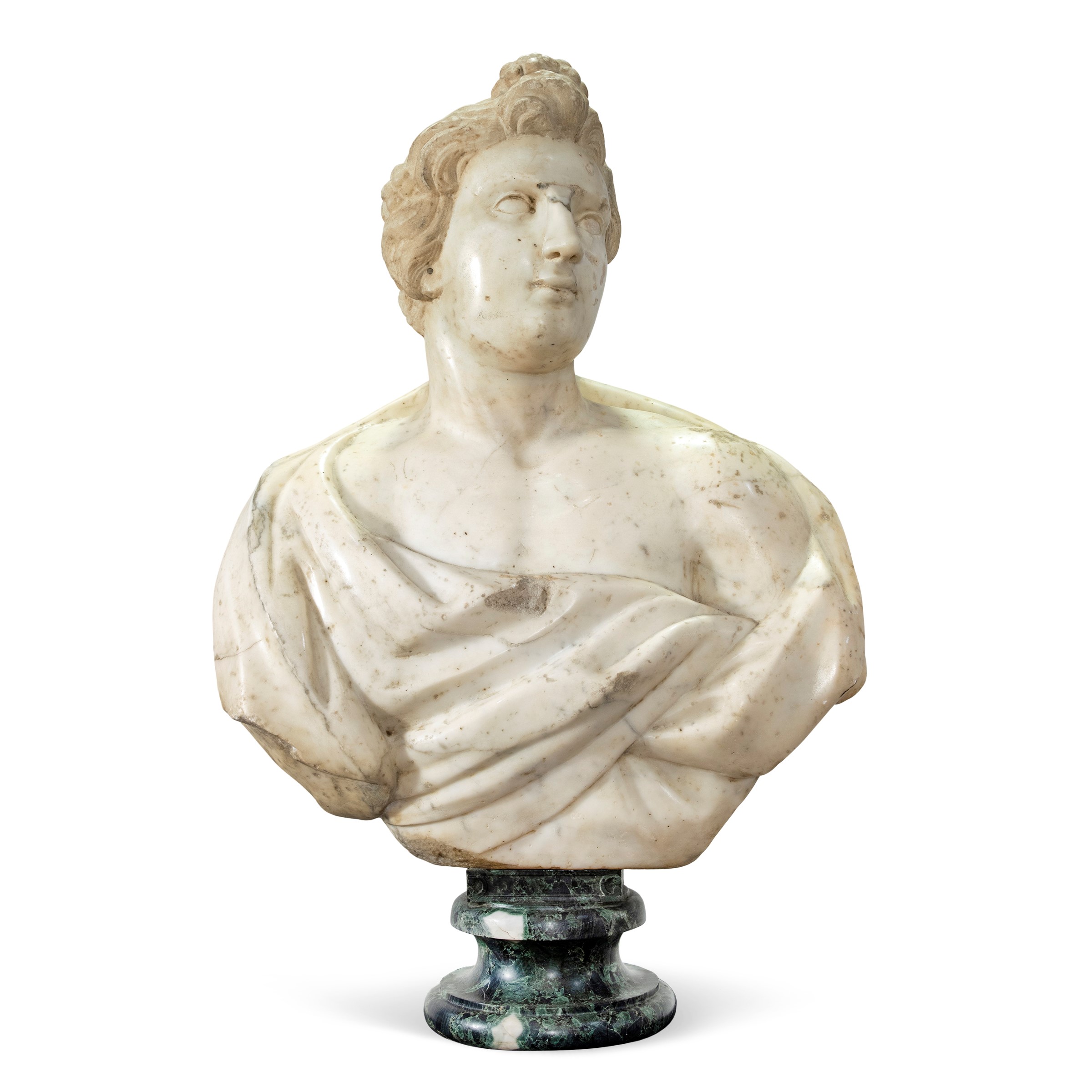 Coppia di Sculture in Marmo Bianco