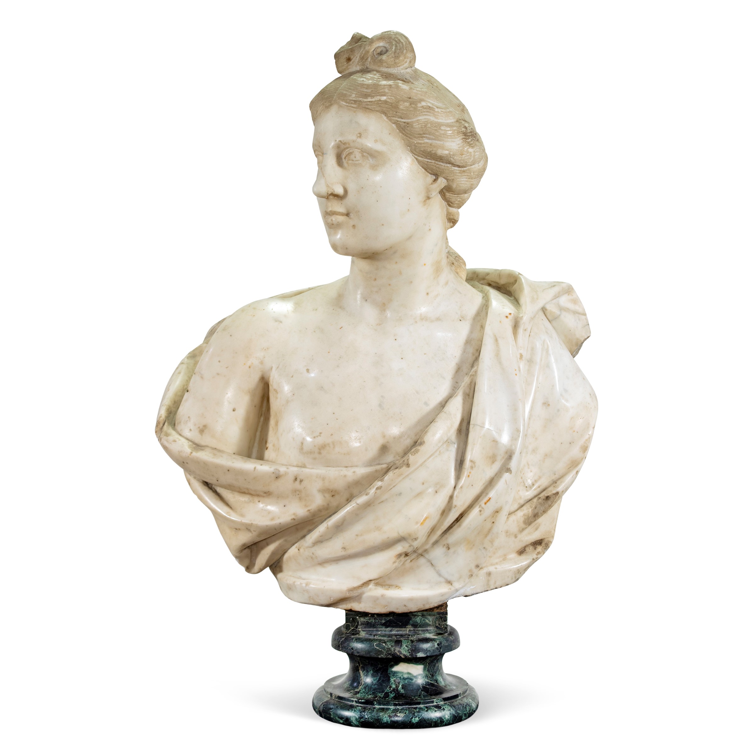 Coppia di Sculture in Marmo Bianco