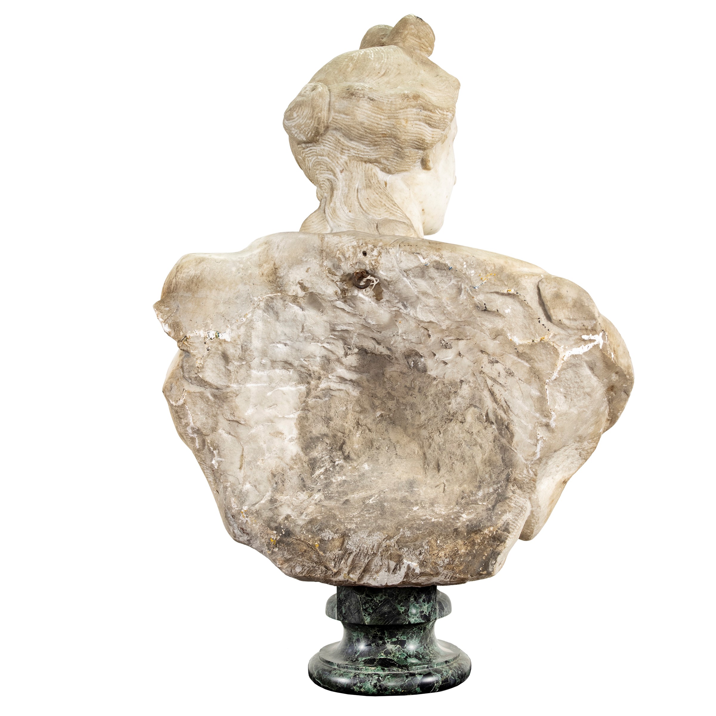 Coppia di Sculture in Marmo Bianco