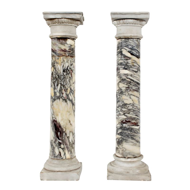 Coppia di Colonne in Breccia di Skiros