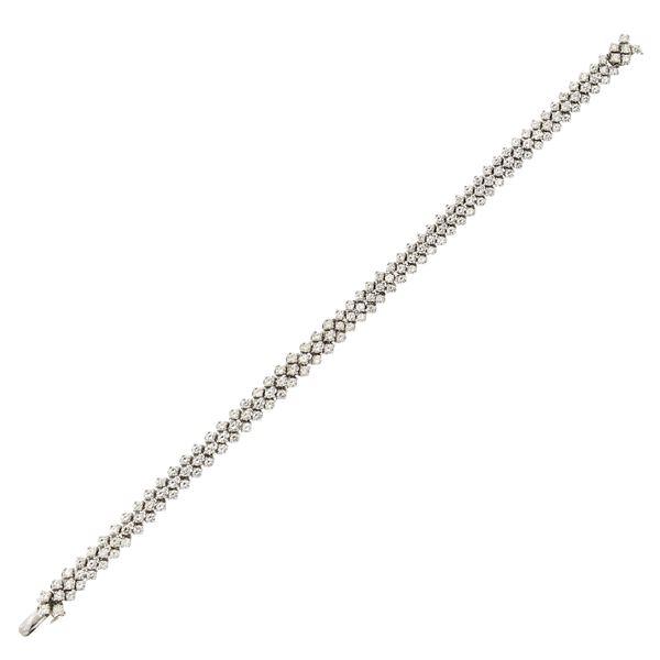 18kt white gold and diamond bracelet