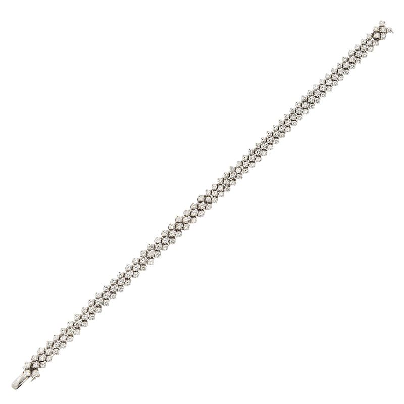 Bracciale in Oro Bianco 18kt e Diamanti