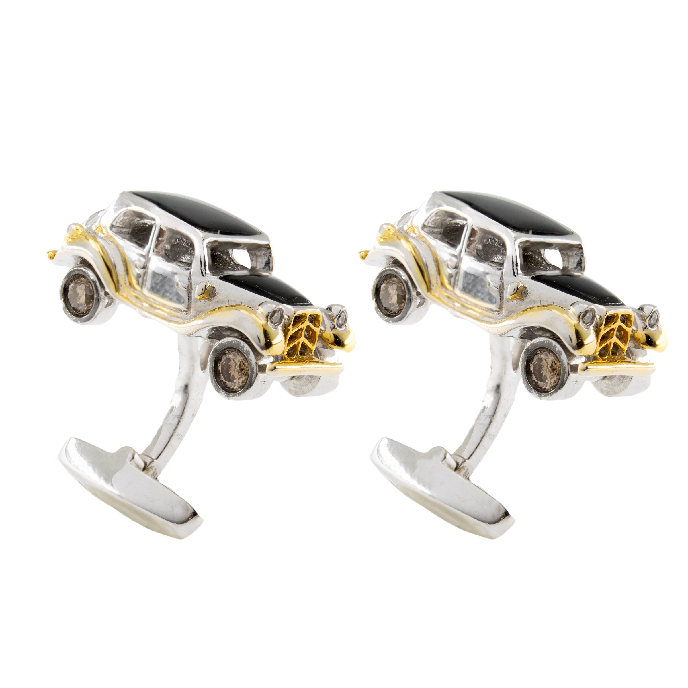 Gemelli Rolls Royce in Oro a Due Colori 18kt