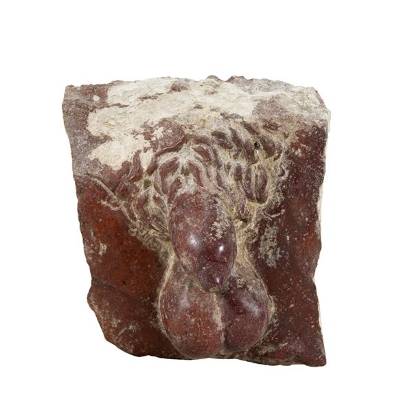 Red porphyry fragment  (Italy, 18th-19th century)  - Auction Old Master and 19th century Paintings Furniture and Sculptures - Colasanti Casa d'Aste