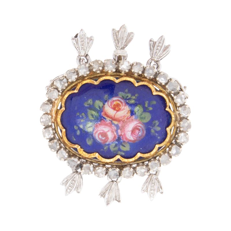 Chiusura in oro giallo e bianco 18kt