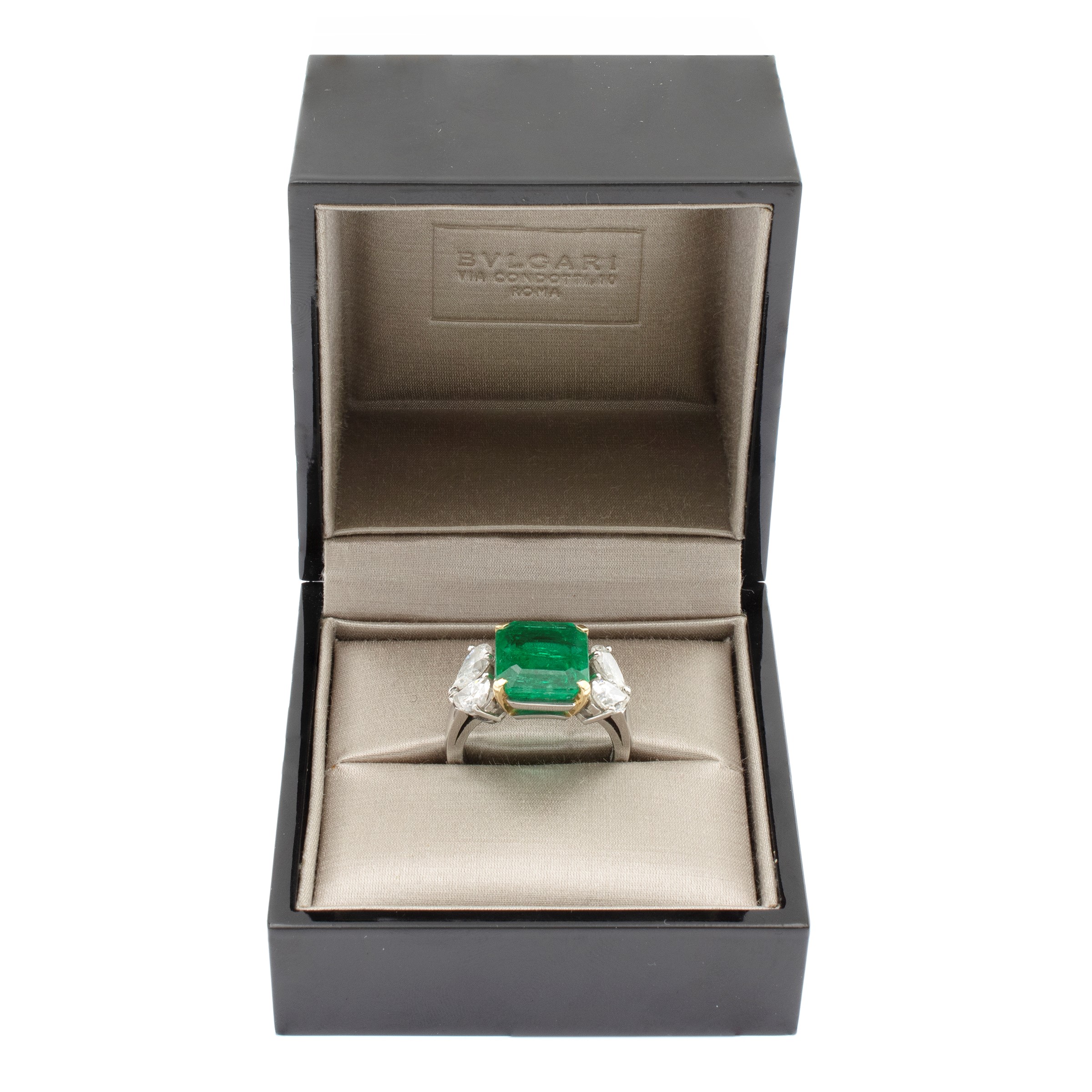 Bulgari anello con smeraldo naturale Colombiano