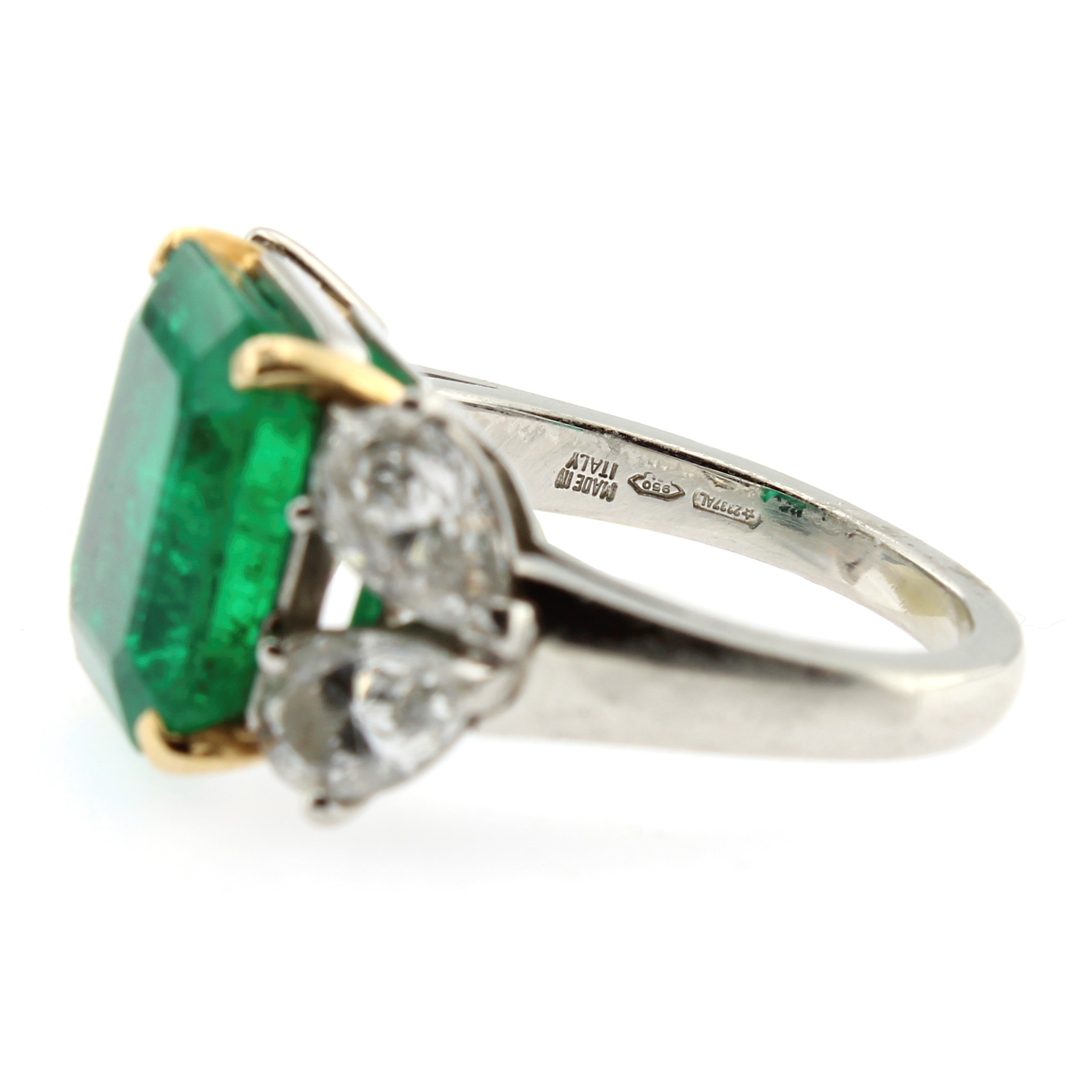 Bulgari anello con smeraldo naturale Colombiano