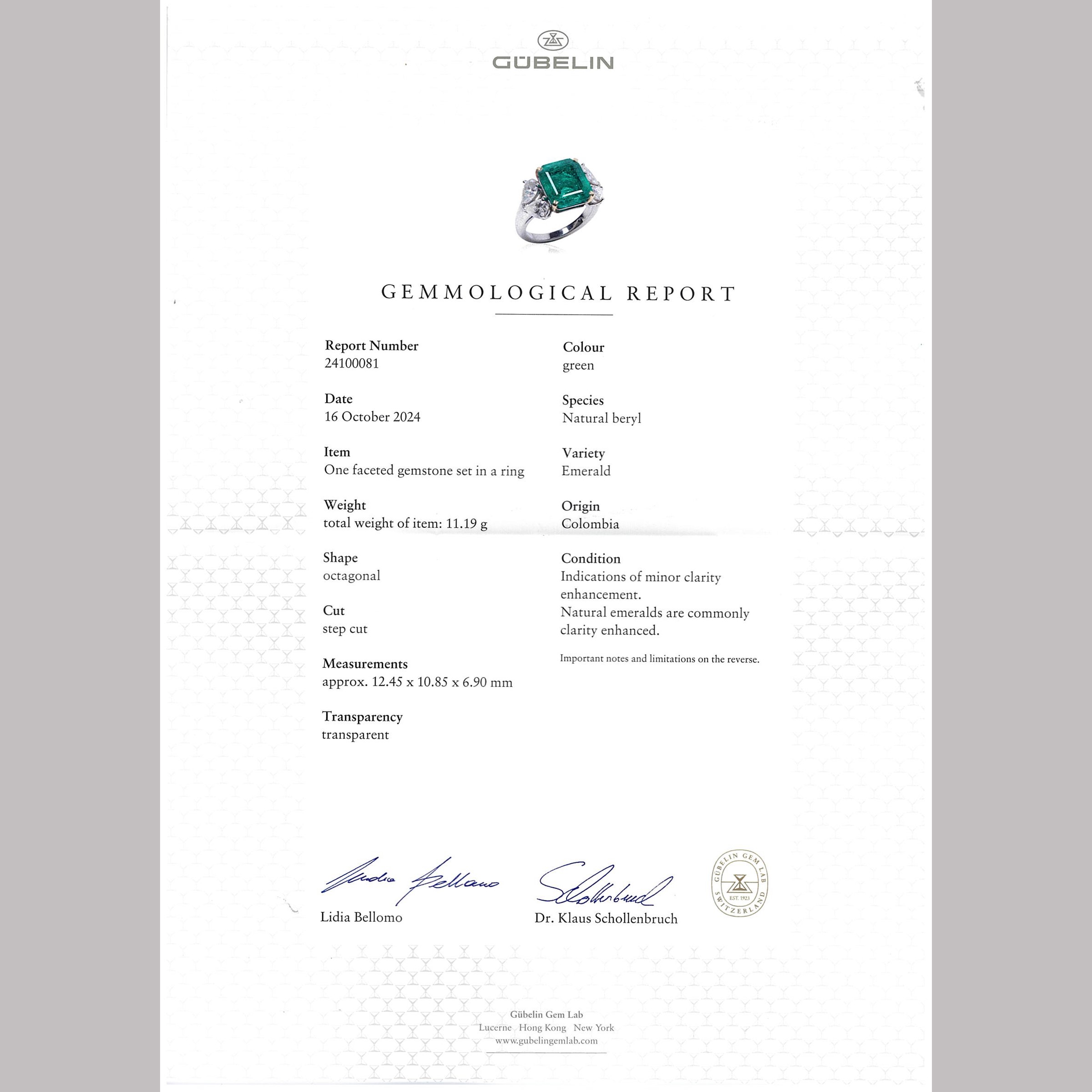 Bulgari anello con smeraldo naturale Colombiano