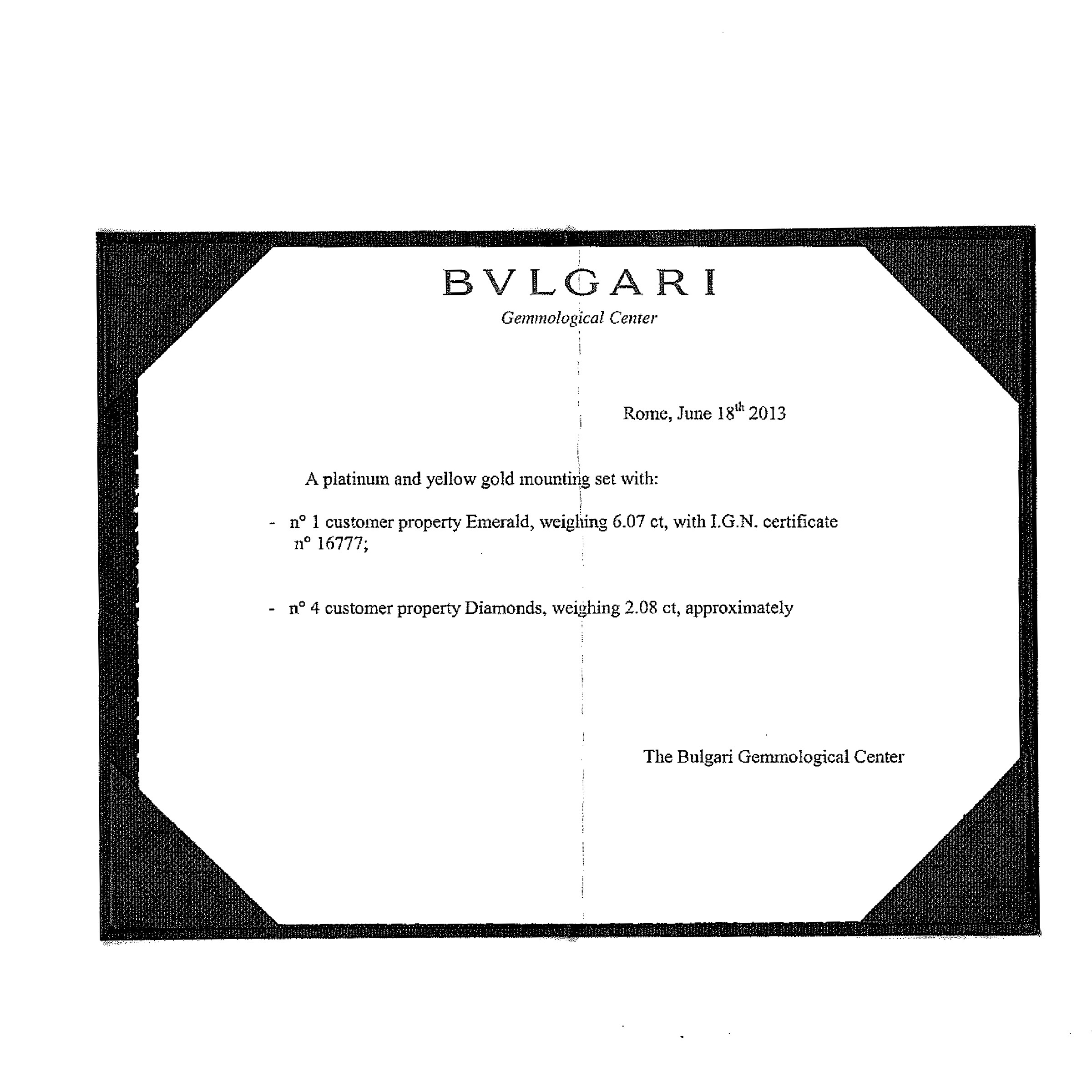 Bulgari Anello con Smeraldo Naturale Colombiano