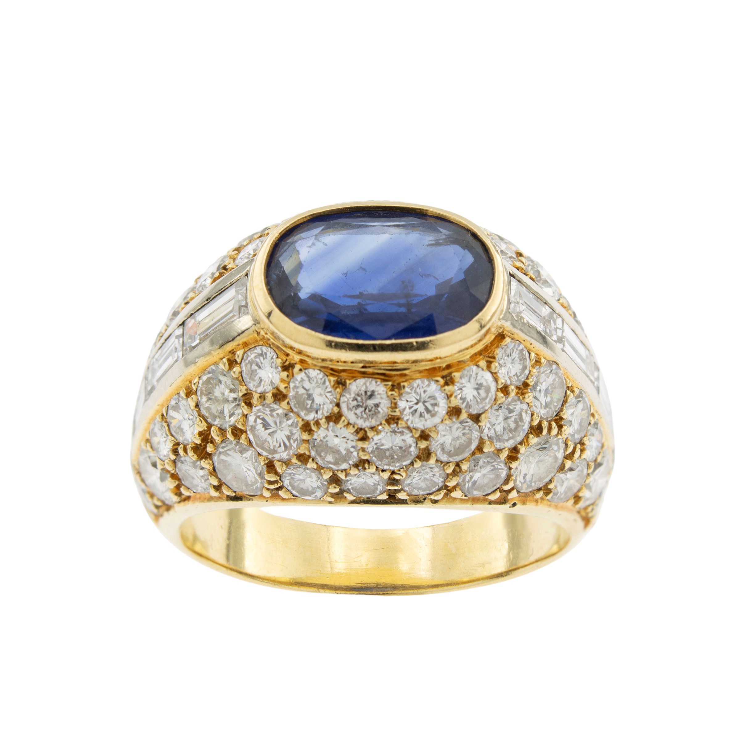 Bulgari anello con zaffiro naturale Birmano