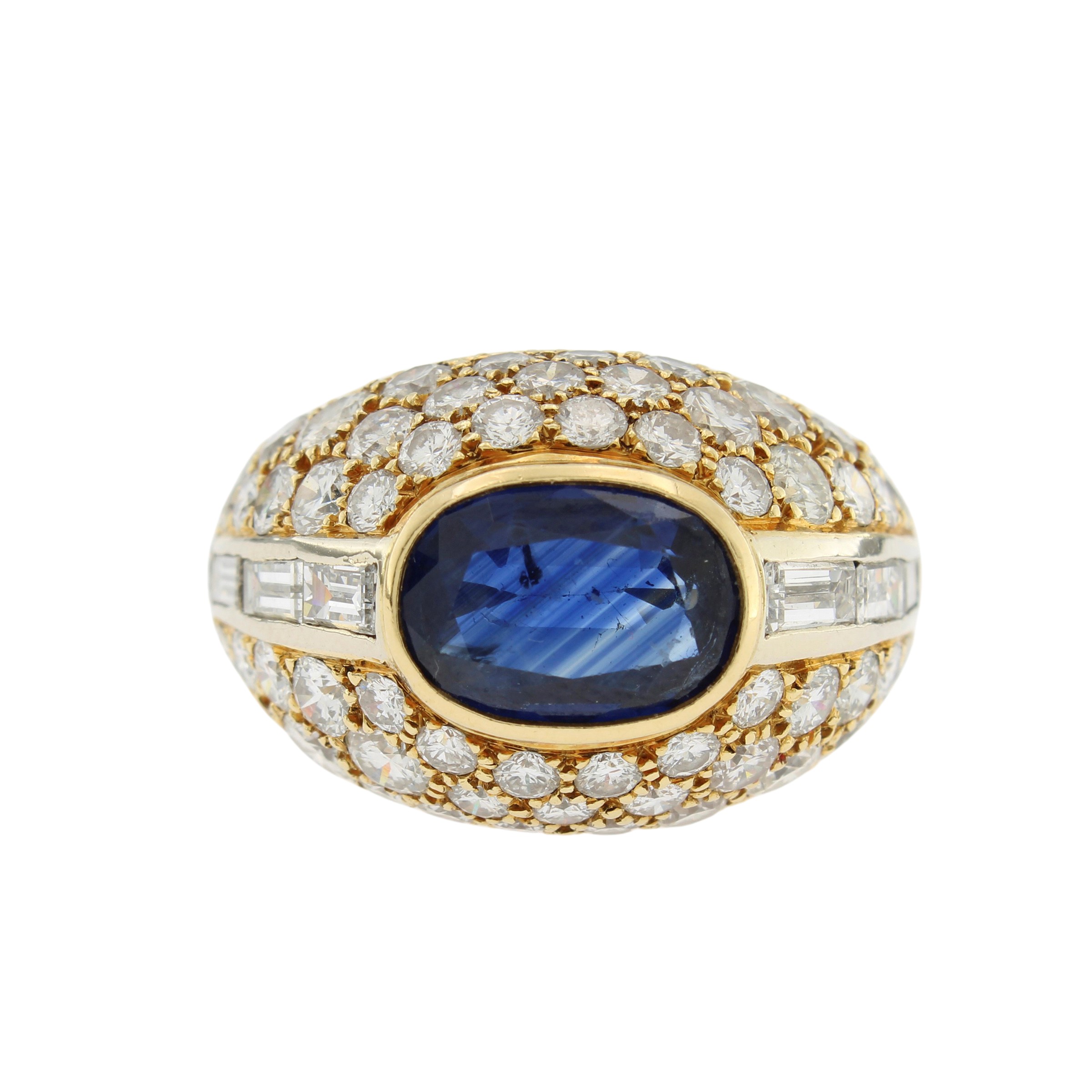 Bulgari anello con zaffiro naturale Birmano