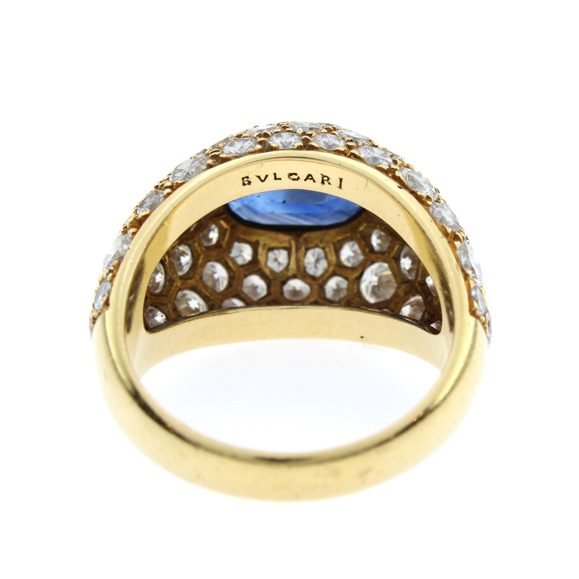 Bulgari anello con zaffiro naturale Birmano