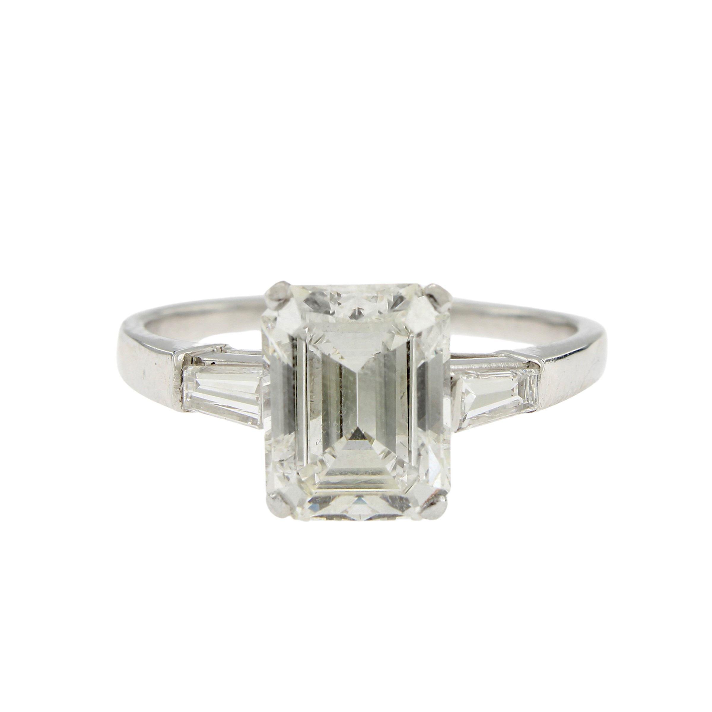 Bulgari Anello in Platino con Diamante Taglio Ottagonale a Gradini