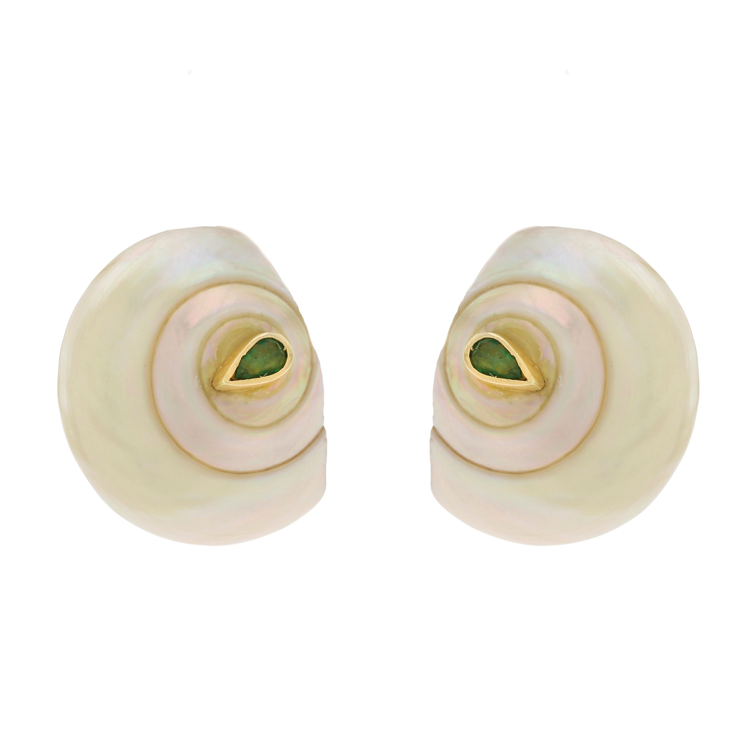 Marguerite Stix Spilla e Orecchini En Suite a Conchiglia