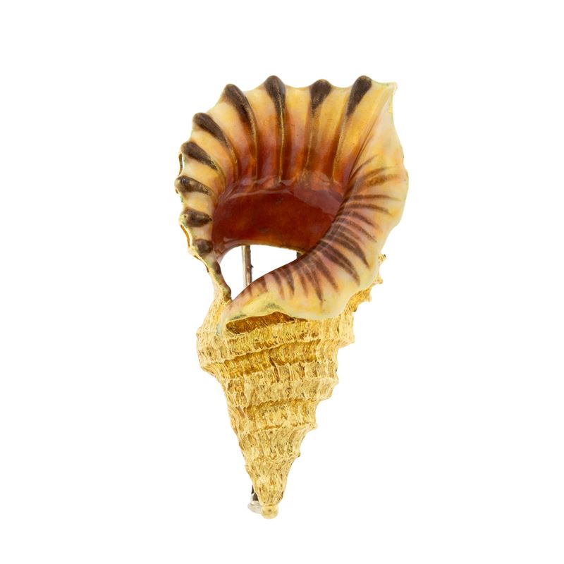 Spilla Conchiglia in Oro Giallo 18kt