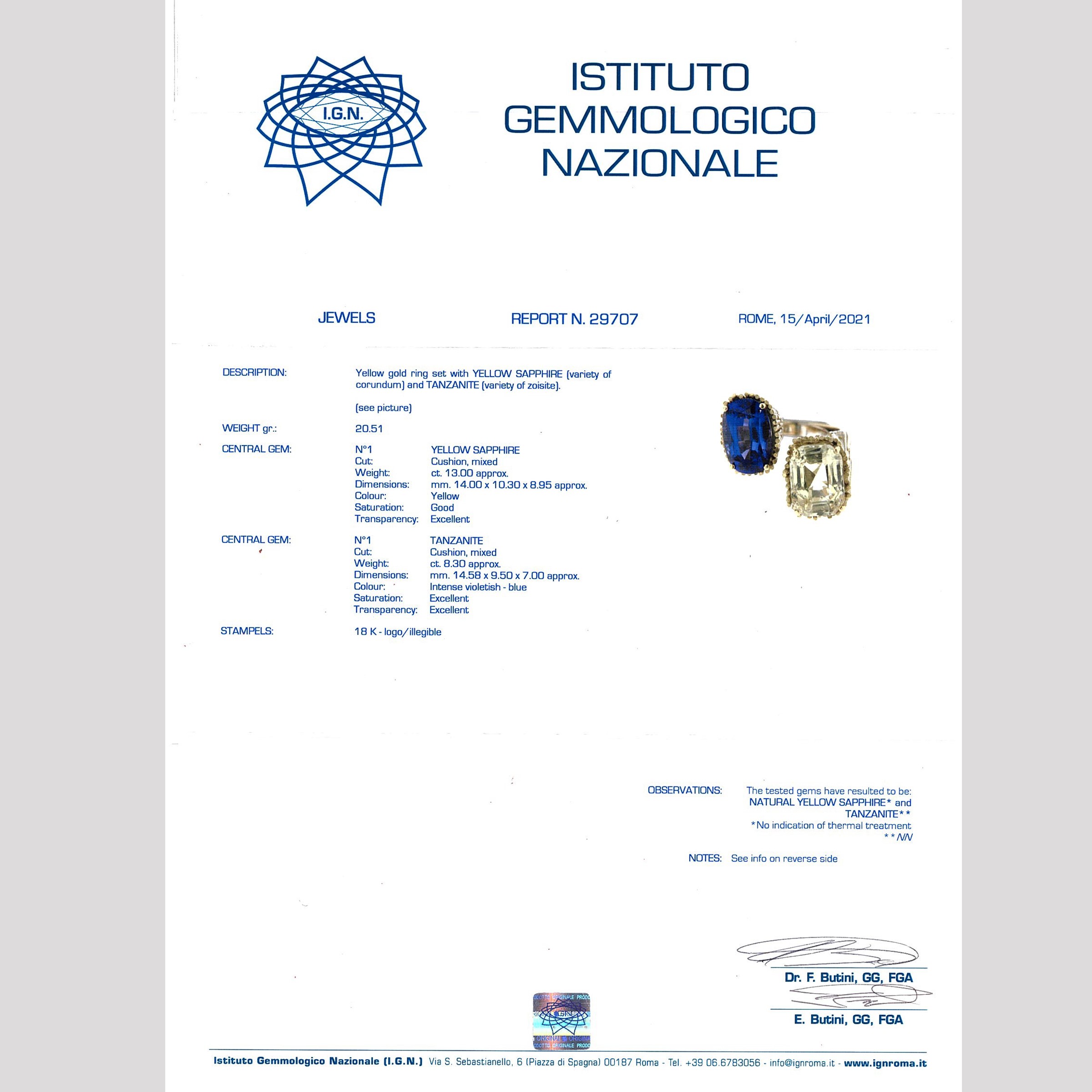 Anello Scultura in Oro Giallo 18kt