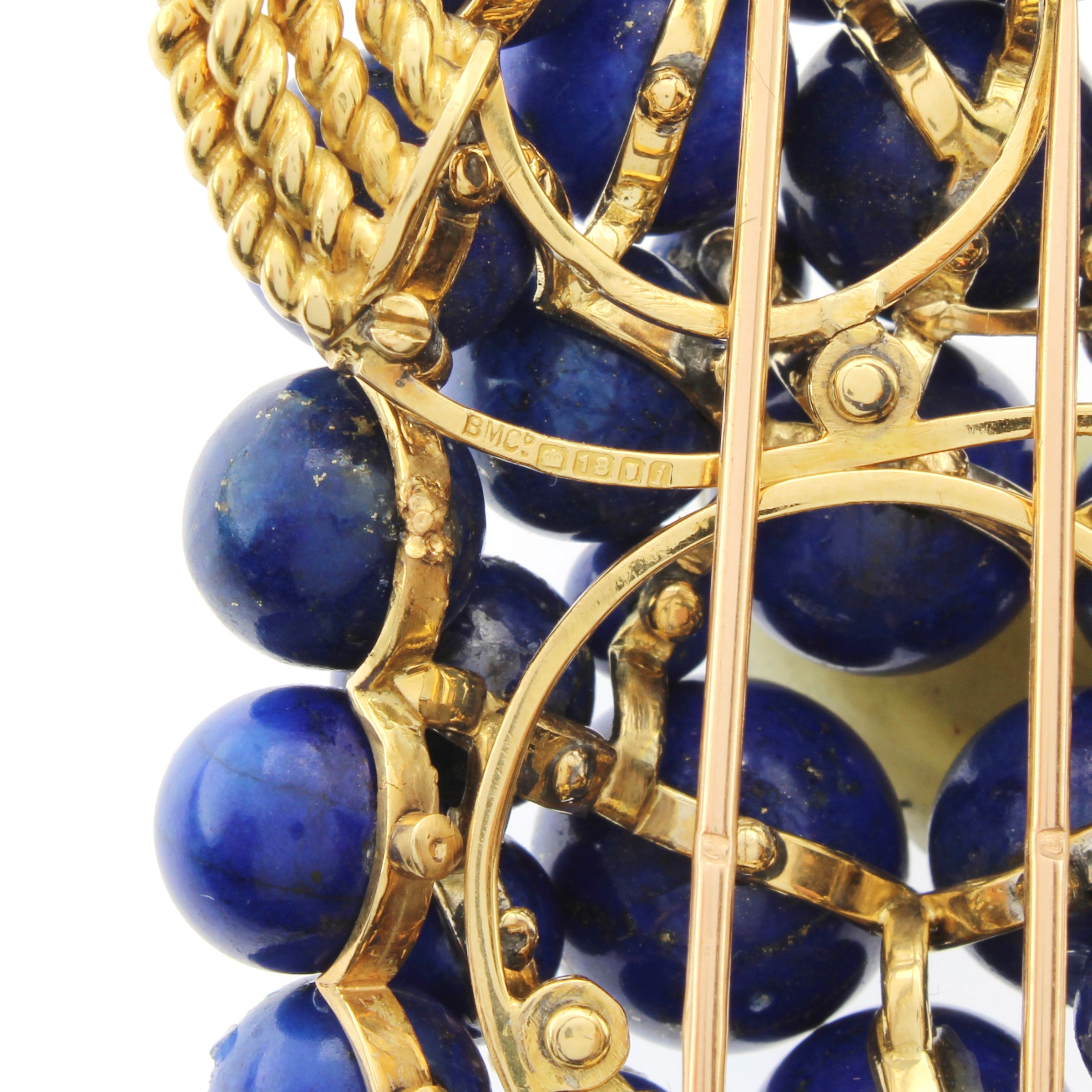 Spilla Ramage Floreale in Oro Giallo 18kt