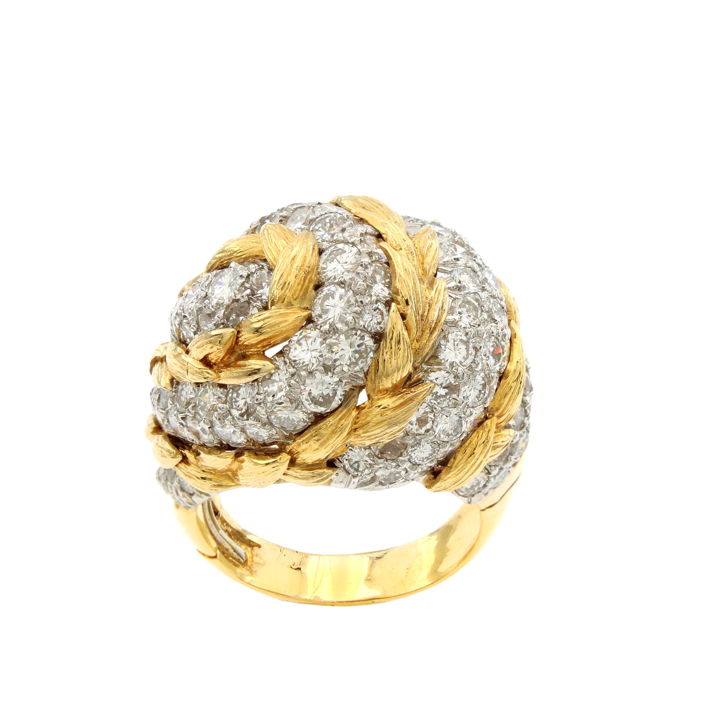 Webb Anello in Oro Giallo 18kt e Platino