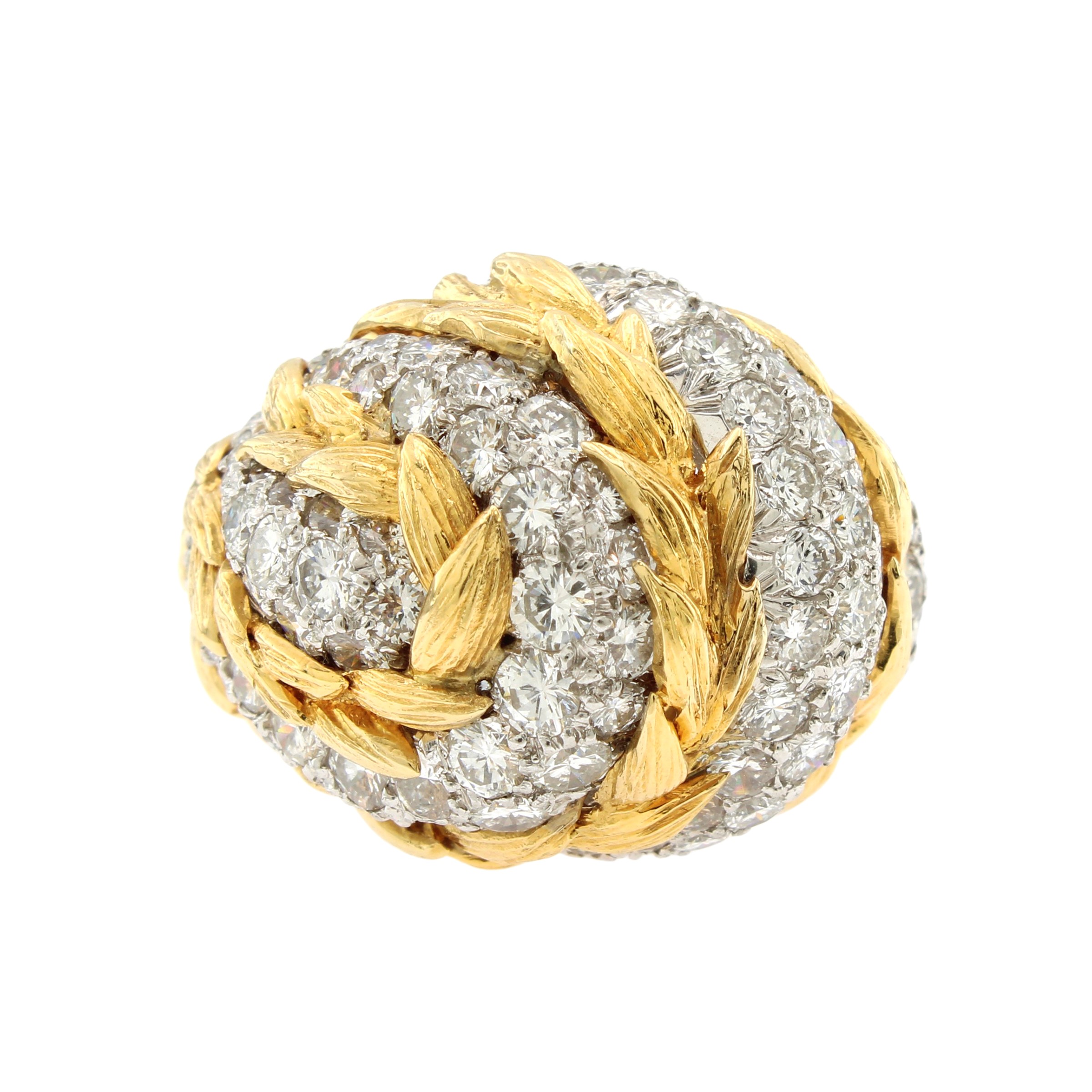 Webb Anello in Oro Giallo 18kt e Platino