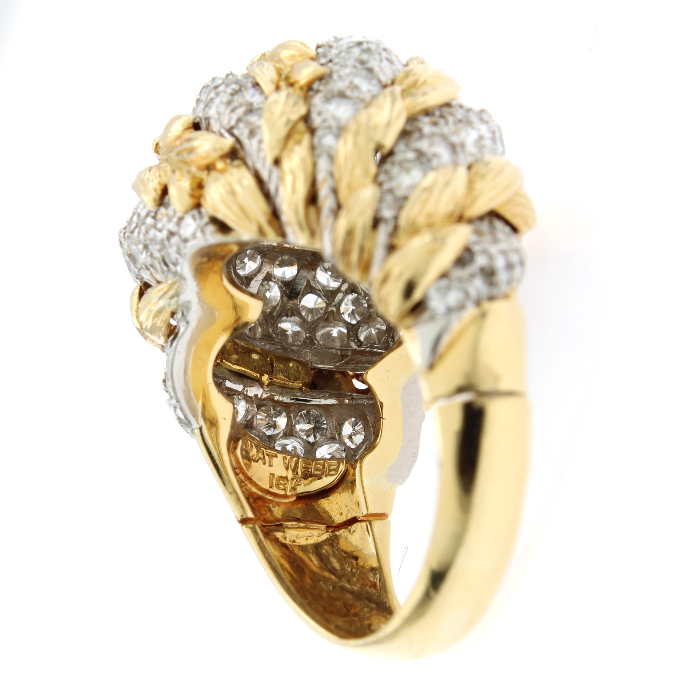 Webb Anello in Oro Giallo 18kt e Platino