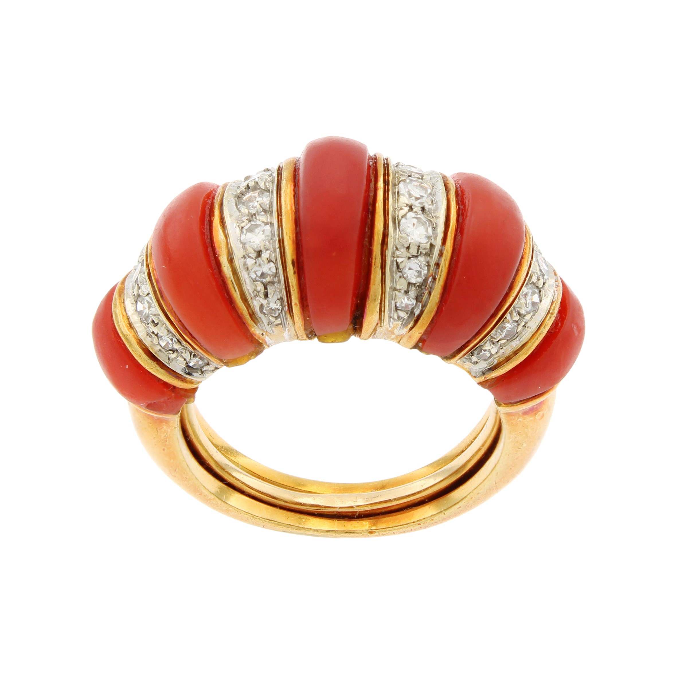 Anello in Oro Giallo e Bianco 18kt