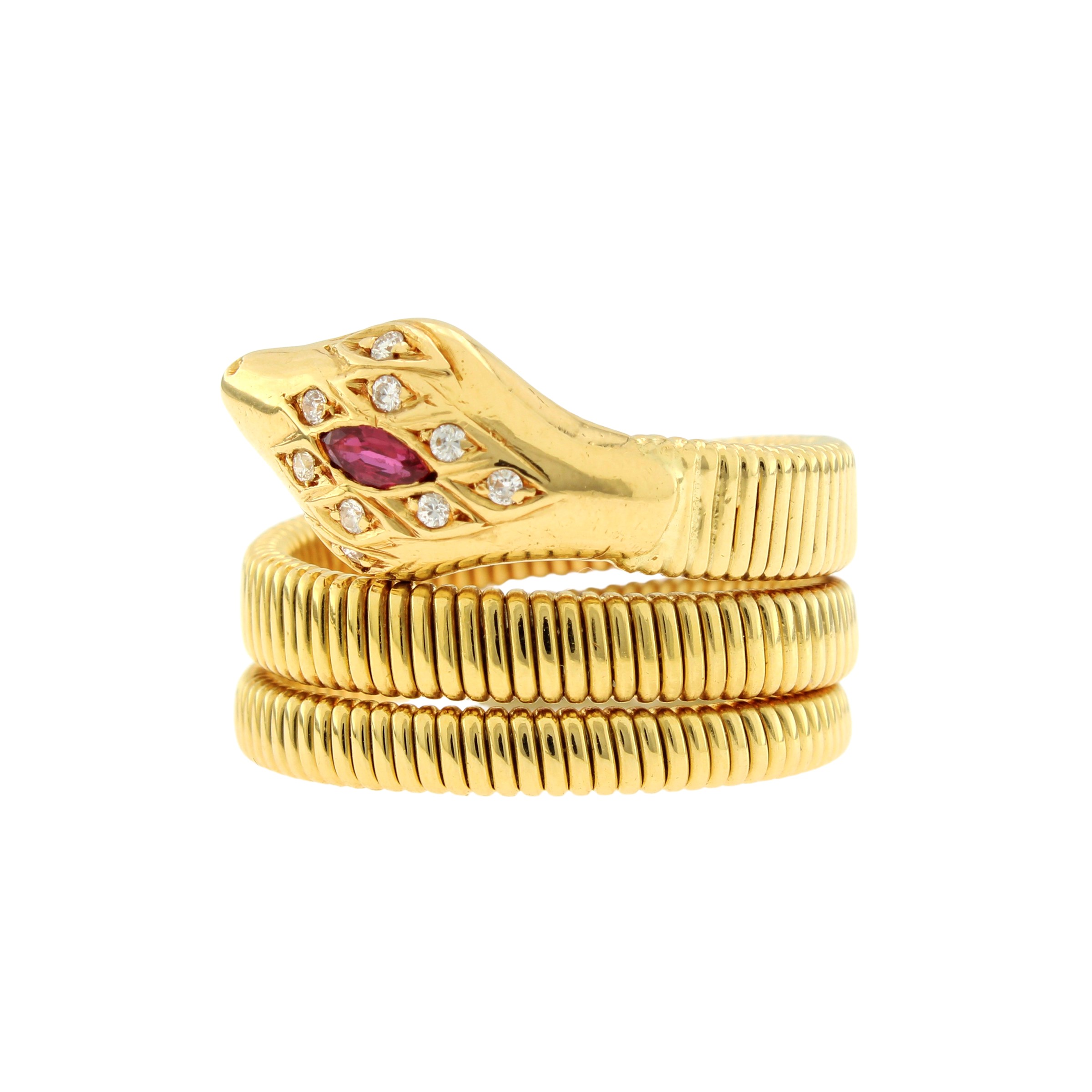 Anello a Serpente in Oro Giallo 18kt